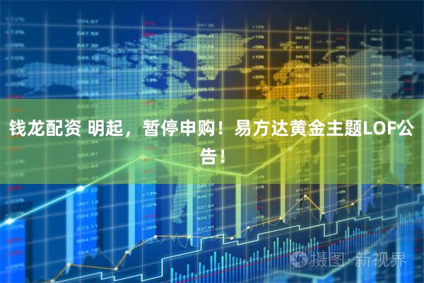 钱龙配资 明起，暂停申购！易方达黄金主题LOF公告！
