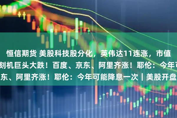 恒信期货 美股科技股分化，英伟达11连涨，市值增加超8000亿美元；光刻机巨头大跌！百度、京东、阿里齐涨！耶伦：今年可能降息一次｜美股开盘