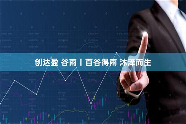创达盈 谷雨丨百谷得雨 沐泽而生