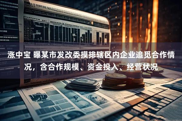 涨中宝 曝某市发改委摸排辖区内企业追觅合作情况，含合作规模、资金投入、经营状况
