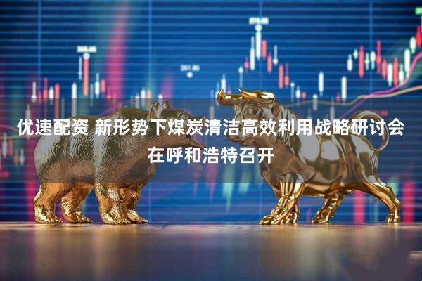 优速配资 新形势下煤炭清洁高效利用战略研讨会在呼和浩特召开