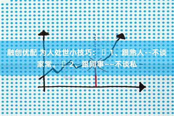 融创优配 为人处世小技巧： ​1、跟熟人﹣﹣不谈家常。 ​2、跟同事——不谈私